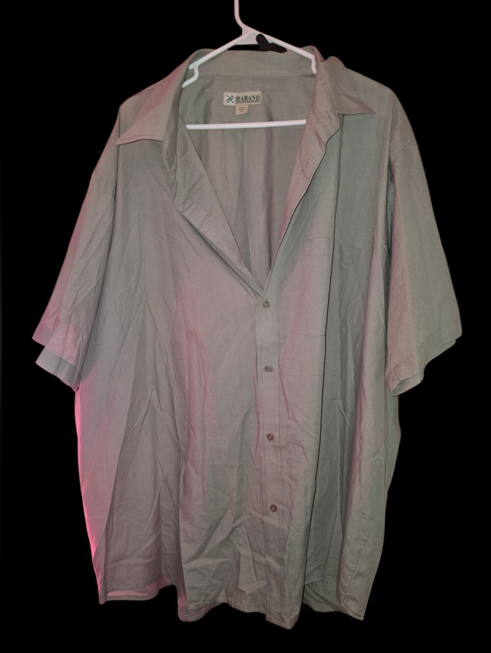 6/1/17. Haband Men's Casual Button Down Shirt - Light Gray